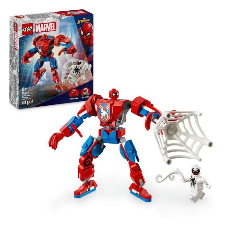 LEGO Marvel 76308 Le robot de Spider-Man contre Anti-Venom - Jeu de super héros des 6 ans LEGO Marvel 76308 Le robot de Spider-Man contre Anti-Venom - Jeu de super héros des 6 ans