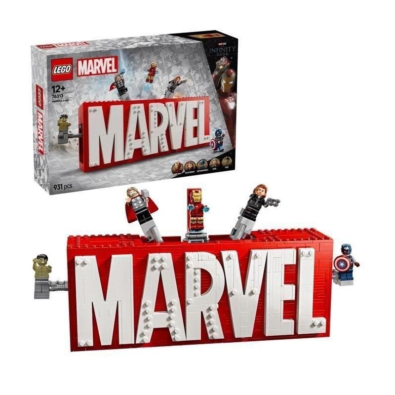 LEGO Marvel 76313 Logo MARVEL et ses super héros - Jeu de constructio LEGO Marvel 76313 Logo MARVEL et ses super héros - Jeu de constructio