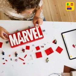 LEGO Marvel 76313 Logo MARVEL et ses super héros - Jeu de constructio