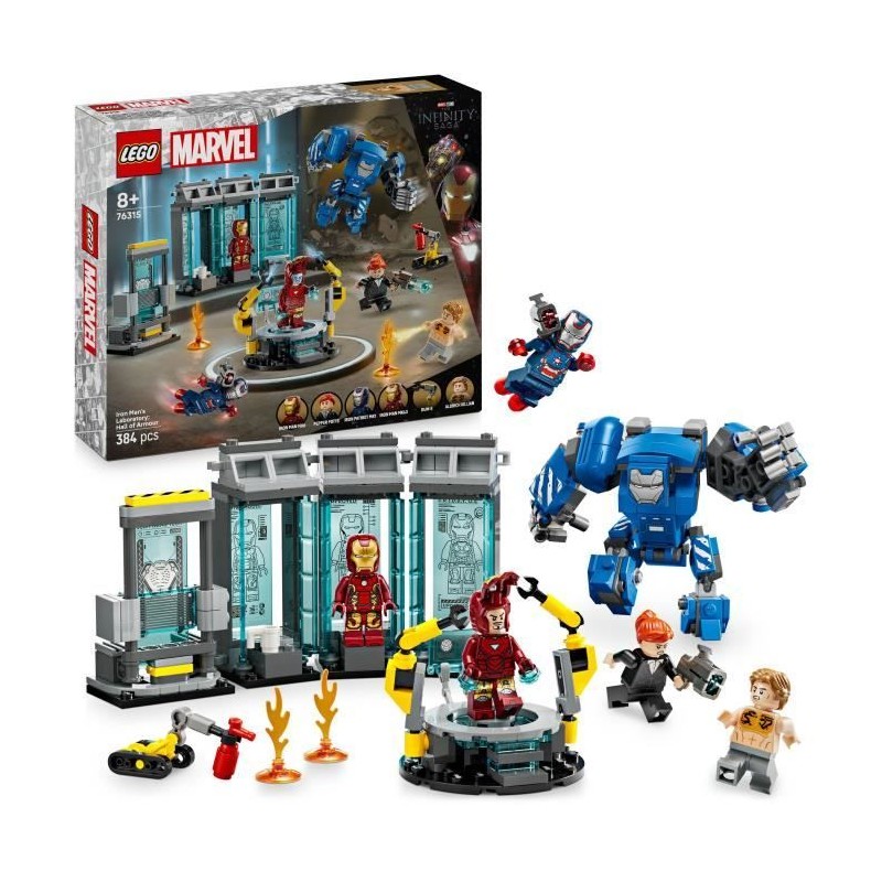 LEGO Marvel 76315 Le Laboratoire d'Iron Man : la Salle des Armures - J LEGO Marvel 76315 Le Laboratoire d'Iron Man : la Salle des Armures - J