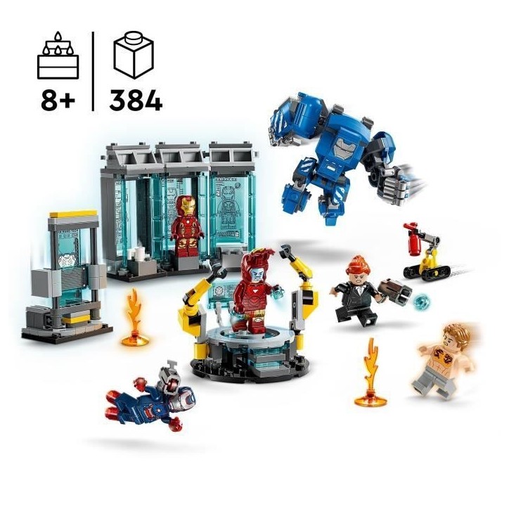 LEGO Marvel 76315 Le Laboratoire d'Iron Man : la Salle des Armures - Jouet garçon, 8 ans LEGO Marvel 76315 Le Laboratoire d'Iron Man : la Salle des Armures - Jouet garçon, 8 ans