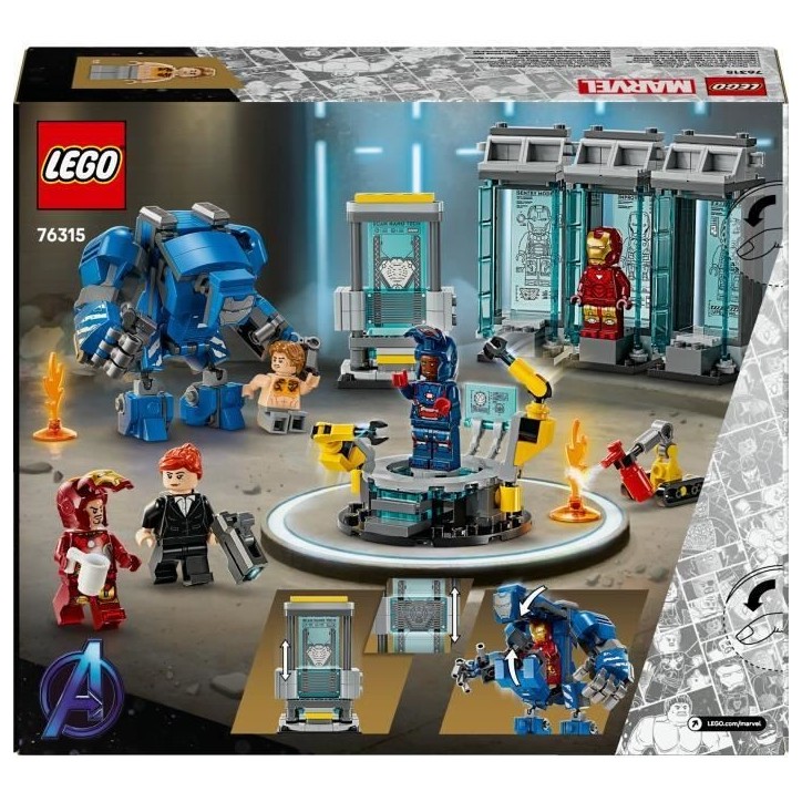 LEGO Marvel 76315 Le Laboratoire d'Iron Man : la Salle des Armures - Jouet garçon, 8 ans LEGO Marvel 76315 Le Laboratoire d'Iron Man : la Salle des Armures - Jouet garçon, 8 ans