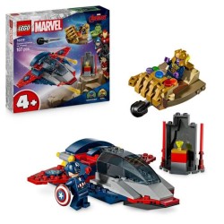 LEGO | Marvel 76319 Captain America contre Thanos - Jouet Avion pour E