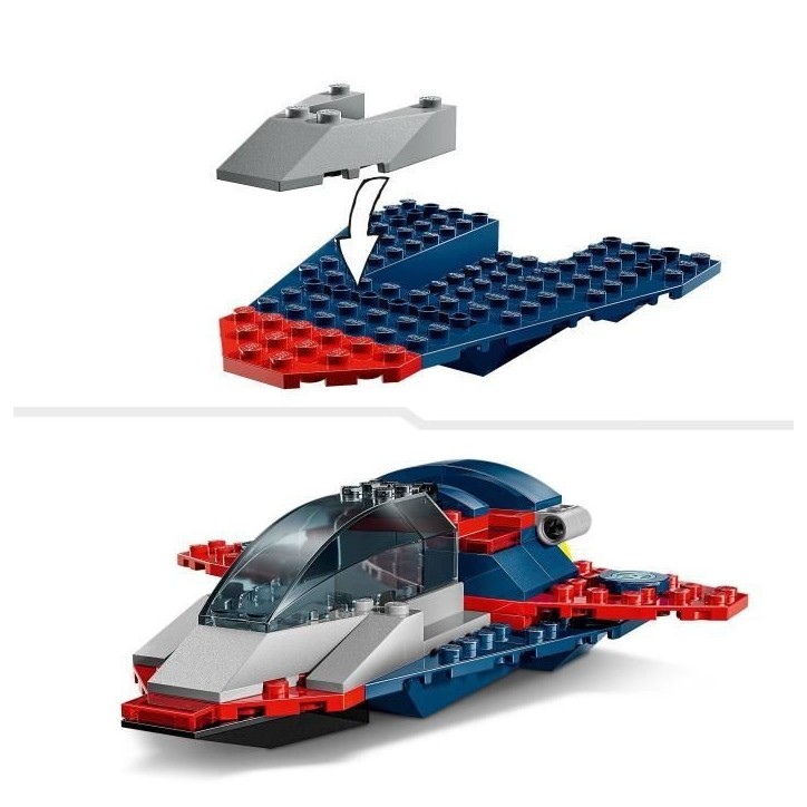 LEGO | Marvel 76319 Captain America contre Thanos - Jouet Avion pour Enfants des 4 ans