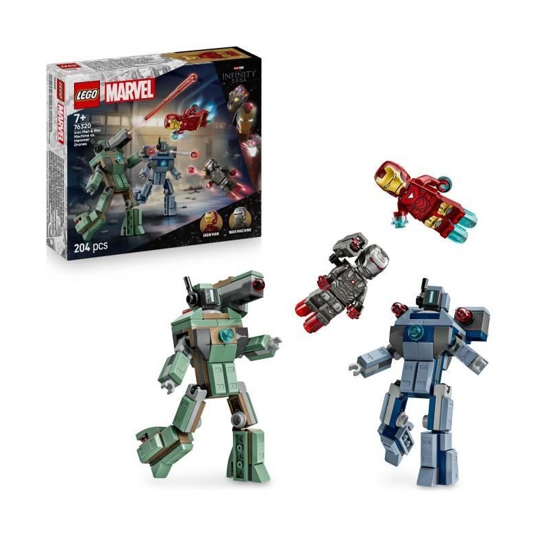 LEGO | Marvel 76320 Iron Man et War Machine Contre les Drones de Hamme LEGO | Marvel 76320 Iron Man et War Machine Contre les Drones de Hamme