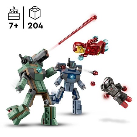 LEGO | Marvel 76320 Iron Man et War Machine Contre les Drones de Hammer - Jouet des 7 ans