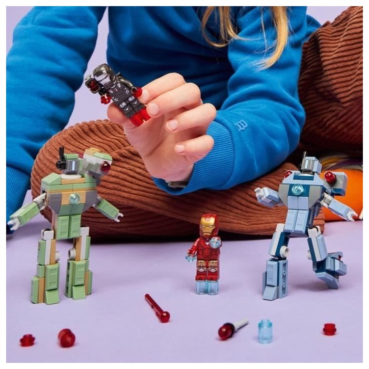 LEGO | Marvel 76320 Iron Man et War Machine Contre les Drones de Hammer - Jouet des 7 ans