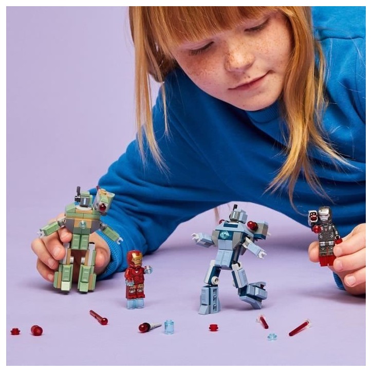 LEGO | Marvel 76320 Iron Man et War Machine Contre les Drones de Hammer - Jouet des 7 ans