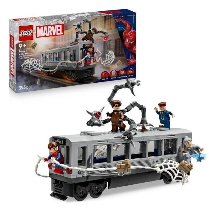 LEGO | Marvel 76321 La Scene du Train de Spider-Man et Docteur Octopus - Jouet des 9 ans LEGO | Marvel 76321 La Scene du Train de Spider-Man et Docteur Octopus - Jouet des 9 ans