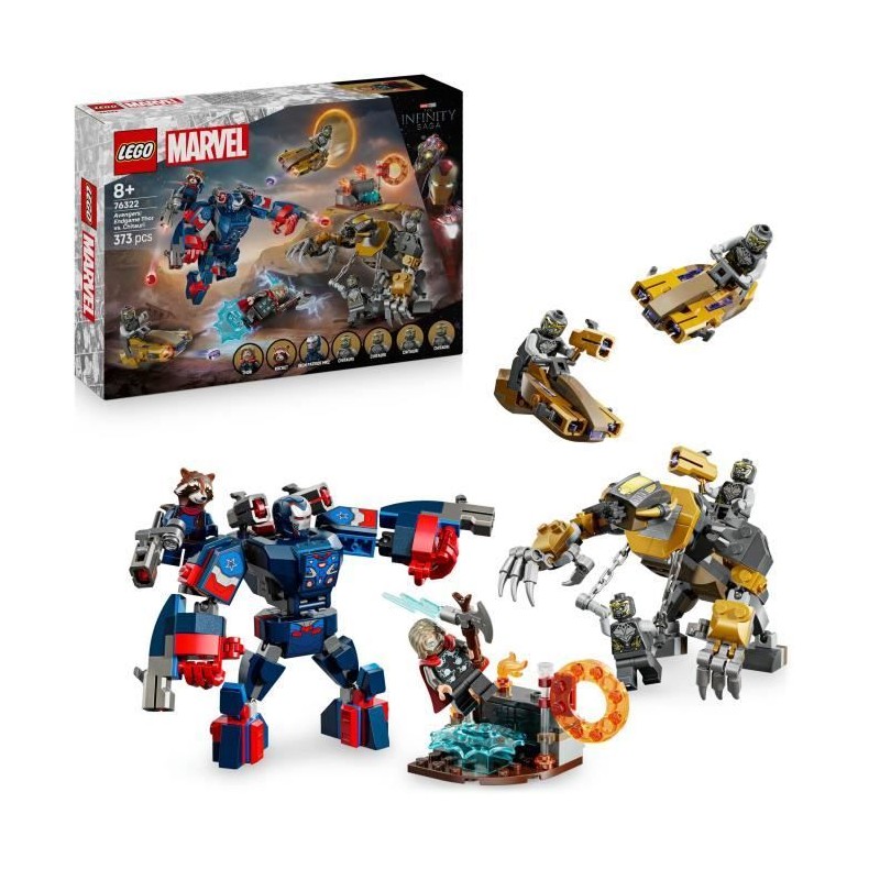 LEGO | Marvel 76322 Avengers : Endgame Thor Contre Chitauri - Jouet en