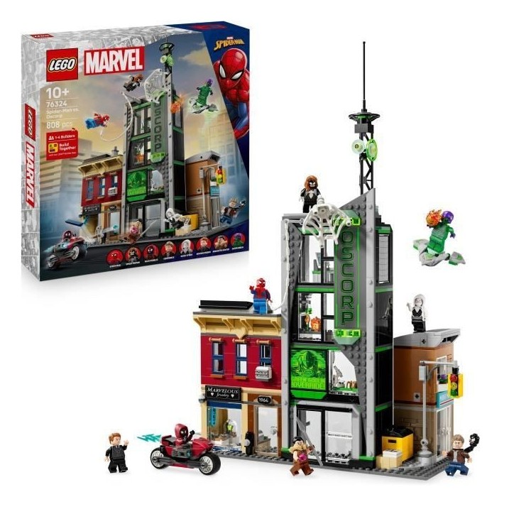 LEGO | Marvel 76324 Spider-Man Contre Oscorp - Jeu de Construction enfant des 10 ans