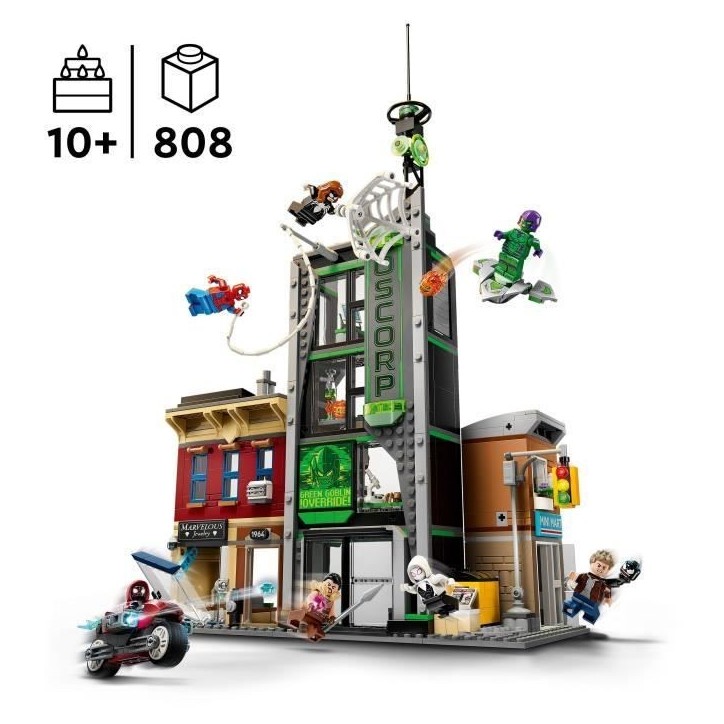 LEGO | Marvel 76324 Spider-Man Contre Oscorp - Jeu de Construction enfant des 10 ans
