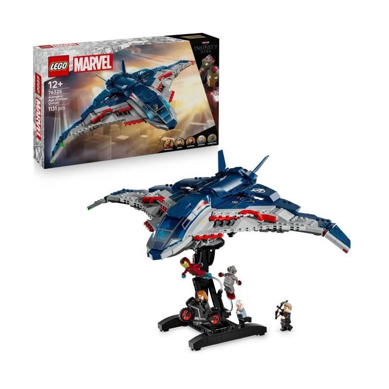 LEGO | Marvel 76325 Le Quinjet d'Avengers : L'ere d'Ultron - Jeu enfan LEGO | Marvel 76325 Le Quinjet d'Avengers : L'ere d'Ultron - Jeu enfan