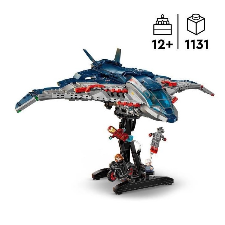 LEGO | Marvel 76325 Le Quinjet d'Avengers : L'ere d'Ultron - Jeu enfant des 10 ans LEGO | Marvel 76325 Le Quinjet d'Avengers : L'ere d'Ultron - Jeu enfant des 10 ans