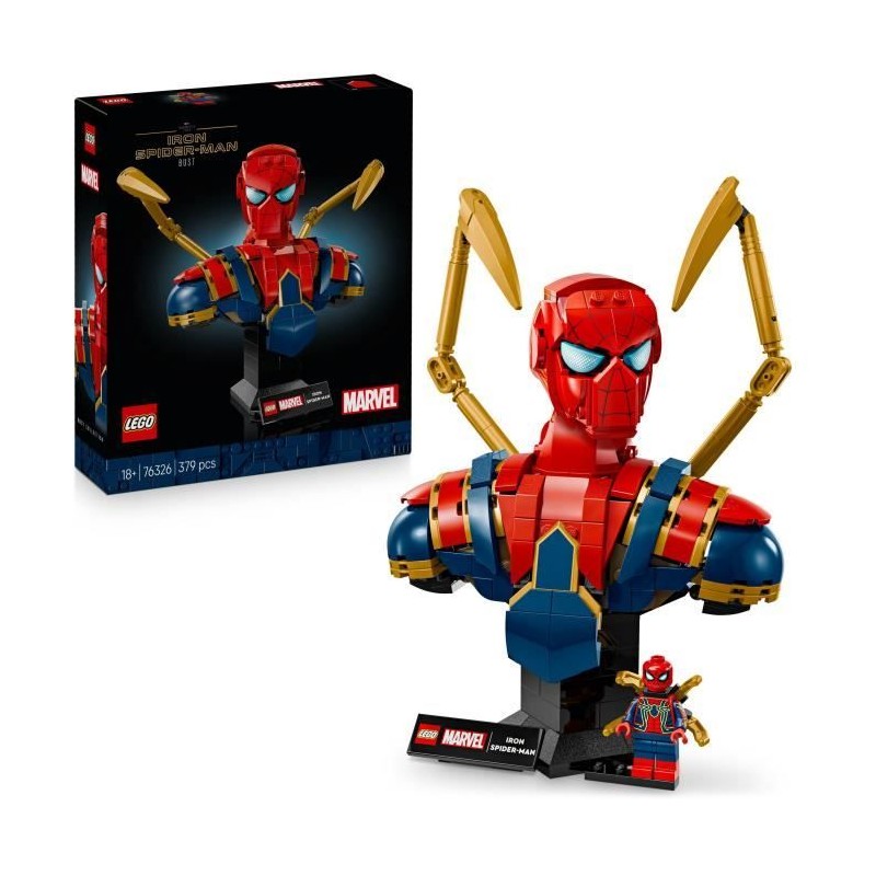 LEGO Marvel 76326 Buste d'Iron Spider-Man - Set de Construction Collec LEGO Marvel 76326 Buste d'Iron Spider-Man - Set de Construction Collec