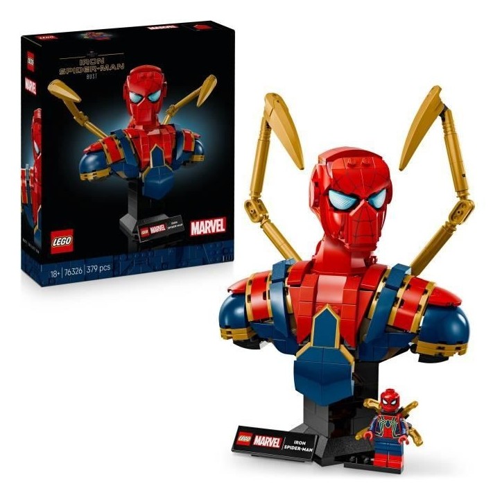 LEGO Marvel 76326 Buste d'Iron Spider-Man - Set de Construction Collector pour Adulte LEGO Marvel 76326 Buste d'Iron Spider-Man - Set de Construction Collector pour Adulte