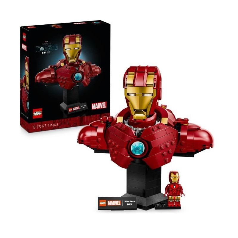 LEGO | Marvel 76327 Buste d'Iron Man MK4 - Set De Construction Pour Ad LEGO | Marvel 76327 Buste d'Iron Man MK4 - Set De Construction Pour Ad