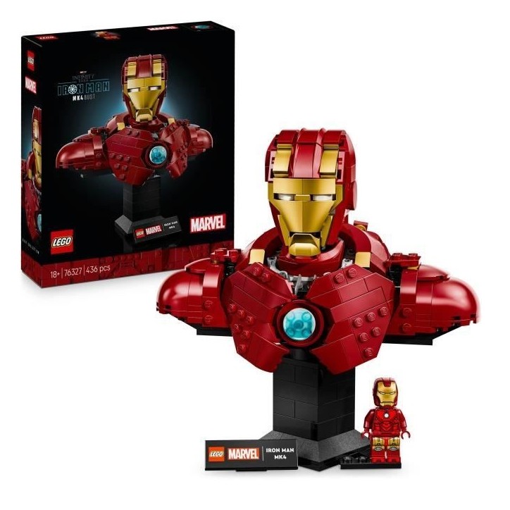 LEGO | Marvel 76327 Buste d'Iron Man MK4 - Set De Construction Pour Adulte - Idée Cadeau LEGO | Marvel 76327 Buste d'Iron Man MK4 - Set De Construction Pour Adulte - Idée Cadeau
