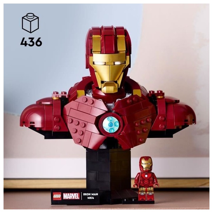 LEGO | Marvel 76327 Buste d'Iron Man MK4 - Set De Construction Pour Adulte - Idée Cadeau LEGO | Marvel 76327 Buste d'Iron Man MK4 - Set De Construction Pour Adulte - Idée Cadeau