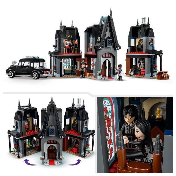 LEGO Mercredi 76786 Le Manoir de Morticia - Jeu de Construction des 10 ans - Mini-Poupées LEGO Mercredi 76786 Le Manoir de Morticia - Jeu de Construction des 10 ans - Mini-Poupées