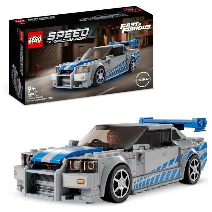 LEGO Speed Champions 76917 Nissan Skyline GT-R (R34) 2 Fast 2 Furious, Maquette de Voiture