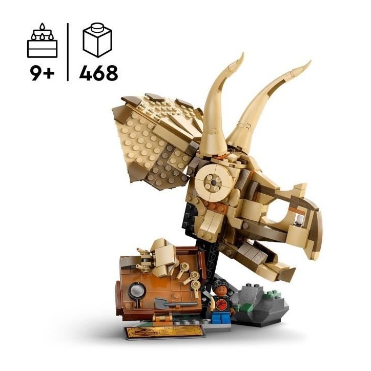 LEGO Jurassic World 76969 Les fossiles de dinosaures : le crâne du tricératops - Jeu 9 ans LEGO Jurassic World 76969 Les fossiles de dinosaures : le crâne du tricératops - Jeu 9 ans
