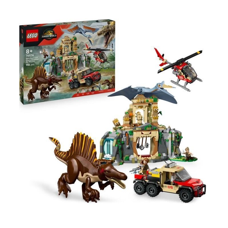 LEGO Jurassic World 76976 Mission Aérienne avec le Spinosaure et le Q LEGO Jurassic World 76976 Mission Aérienne avec le Spinosaure et le Q