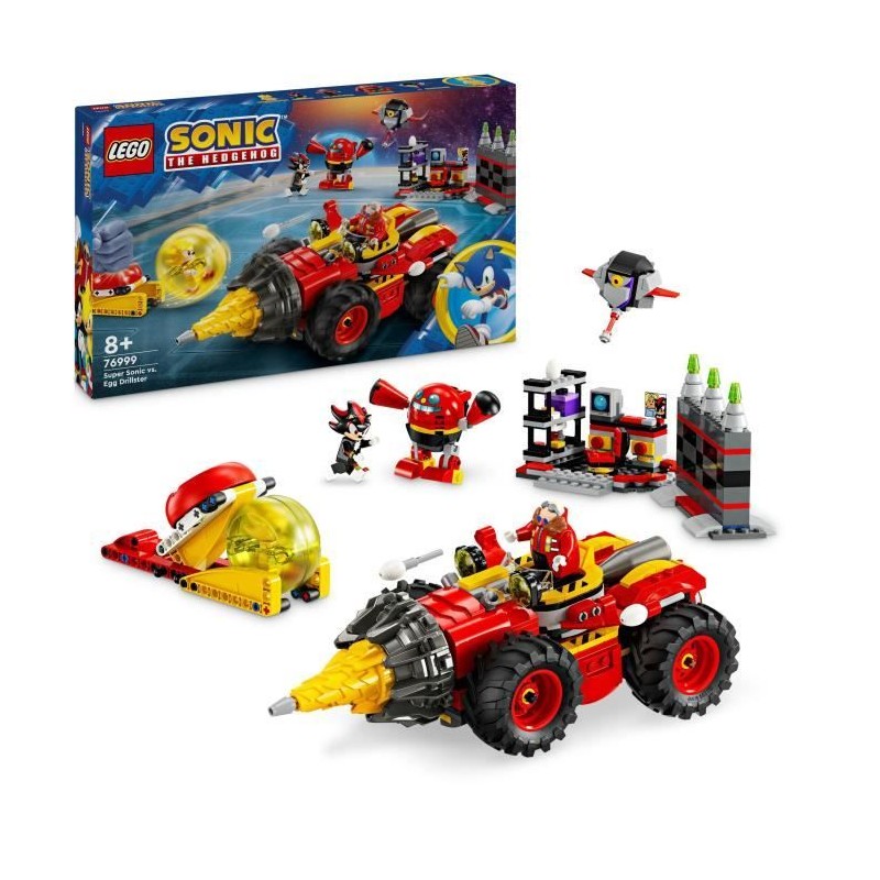 LEGO Sonic the Hedgehog 76999 Super Sonic contre Egg Drillster, Avec S LEGO Sonic the Hedgehog 76999 Super Sonic contre Egg Drillster, Avec S