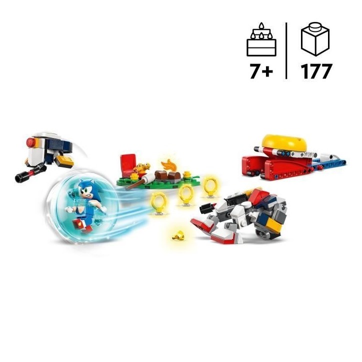 LEGO Sonic the Hedgehog 77001 Conflit au feu de camp de Sonic Jouet pour enfants des 7 ans