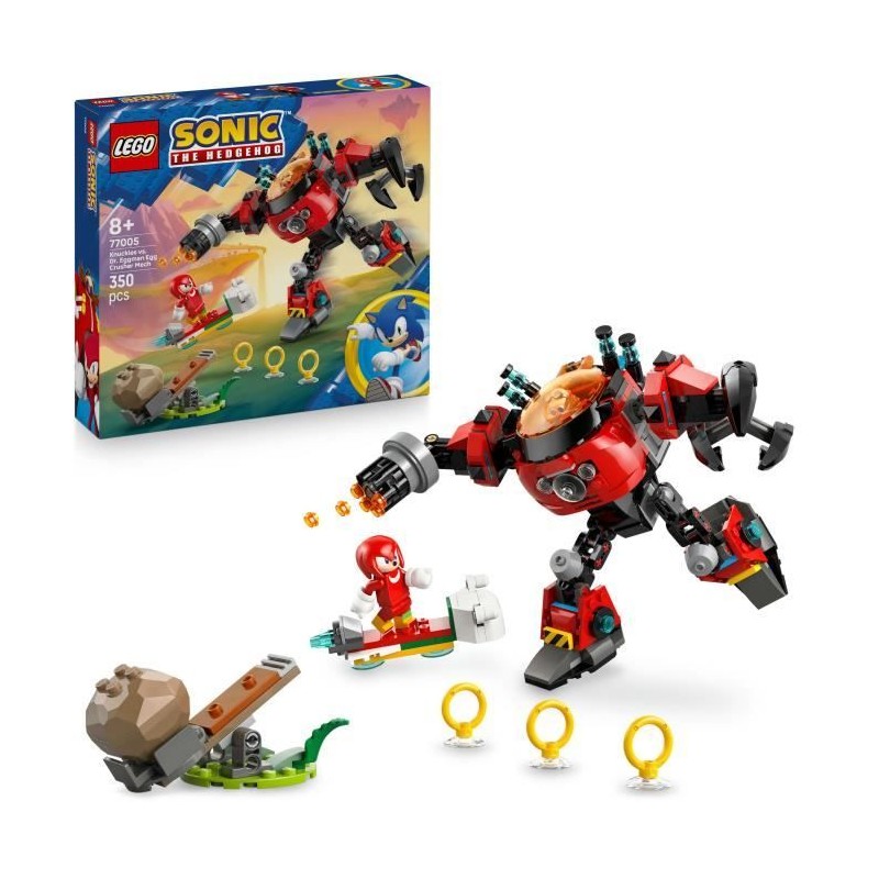 LEGO Sonic the Hedgehog 77005 Knuckles contre l'Egg Crusher de Dr. Egg LEGO Sonic the Hedgehog 77005 Knuckles contre l'Egg Crusher de Dr. Egg