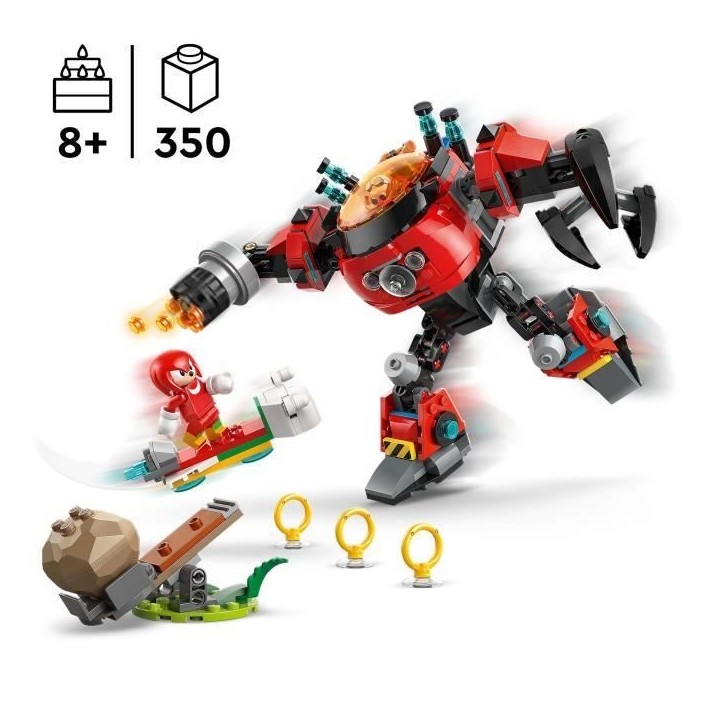 LEGO Sonic the Hedgehog 77005 Knuckles contre l'Egg Crusher de Dr. Eggman - Jeu des 8 ans