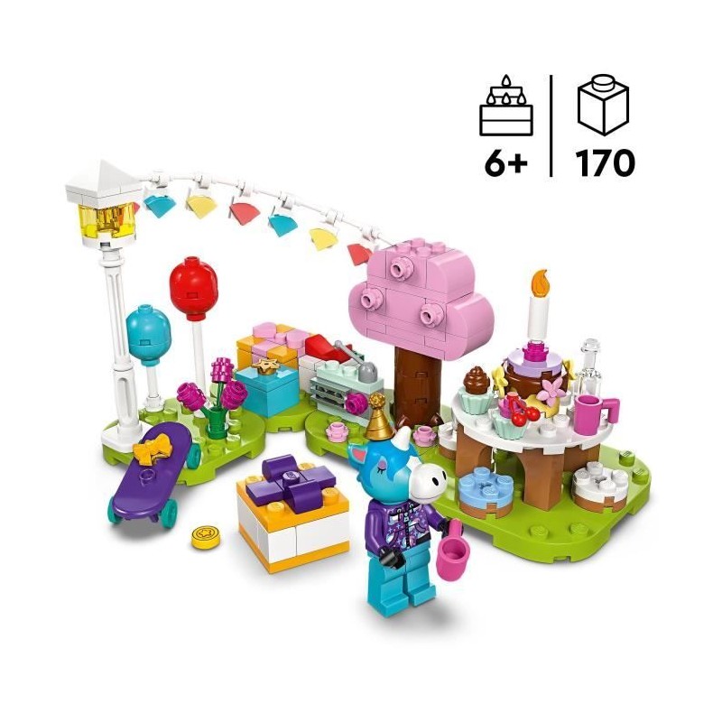 LEGO Animal Crossing 77046 Goûter d'Anniversaire de Lico, Jouet de Co LEGO Animal Crossing 77046 Goûter d'Anniversaire de Lico, Jouet de Co