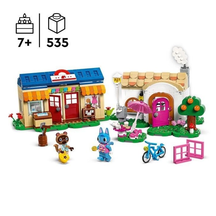 LEGO Animal Crossing 77050 Boutique Nook et Maison de Rosie, Set de Construction Créatif