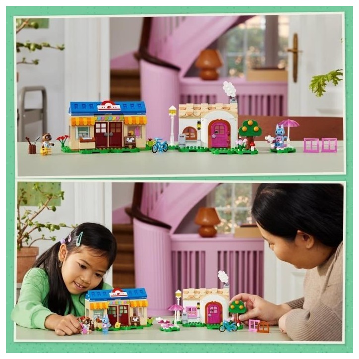LEGO Animal Crossing 77050 Boutique Nook et Maison de Rosie, Set de Construction Créatif