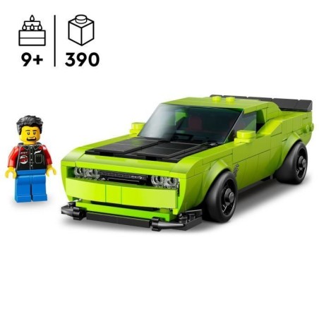 LEGO Speed Champions 77237 Voiture de Sport Dodge Challenger SRT Hellcat - Jouet des 9 ans