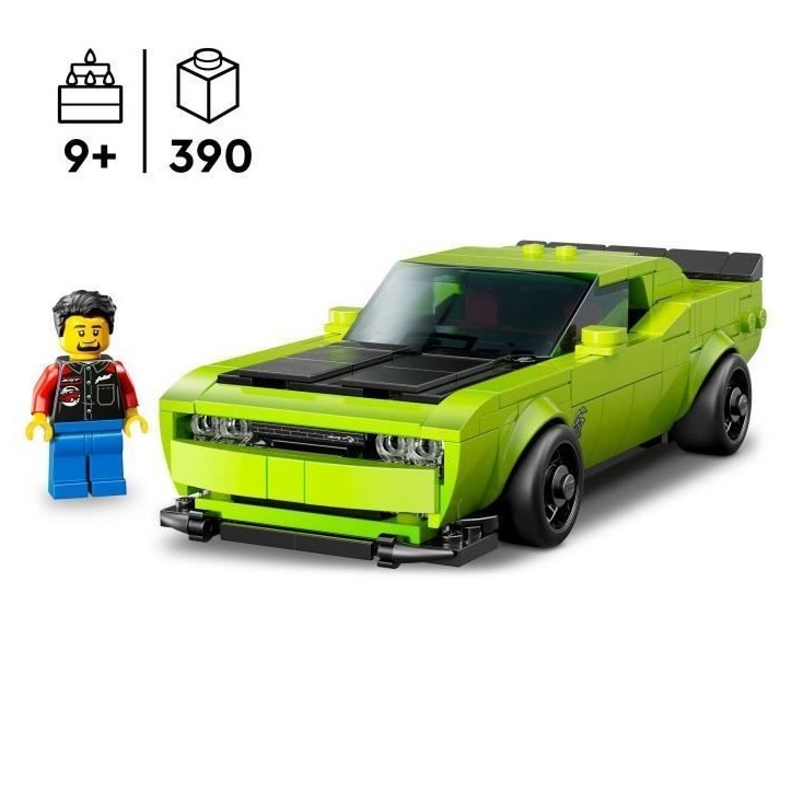LEGO Speed Champions 77237 Voiture de Sport Dodge Challenger SRT Hellcat - Jouet des 9 ans LEGO Speed Champions 77237 Voiture de Sport Dodge Challenger SRT Hellcat - Jouet des 9 ans