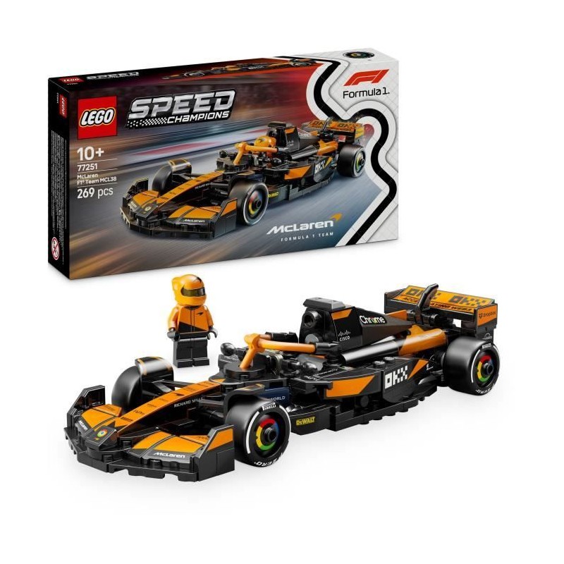 LEGO Speed Champions 77251 Voiture F1 McLaren Team MCL38 - Jeu de cons