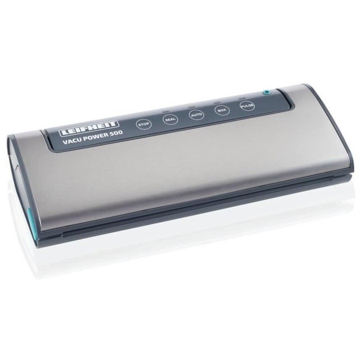 Machine de mise sous vide alimentaire - LEIFHEIT 500 Vacu Power 3236 - 10 sacs inclus - Gris Machine de mise sous vide alimentaire - LEIFHEIT 500 Vacu Power 3236 - 10 sacs inclus - Gris