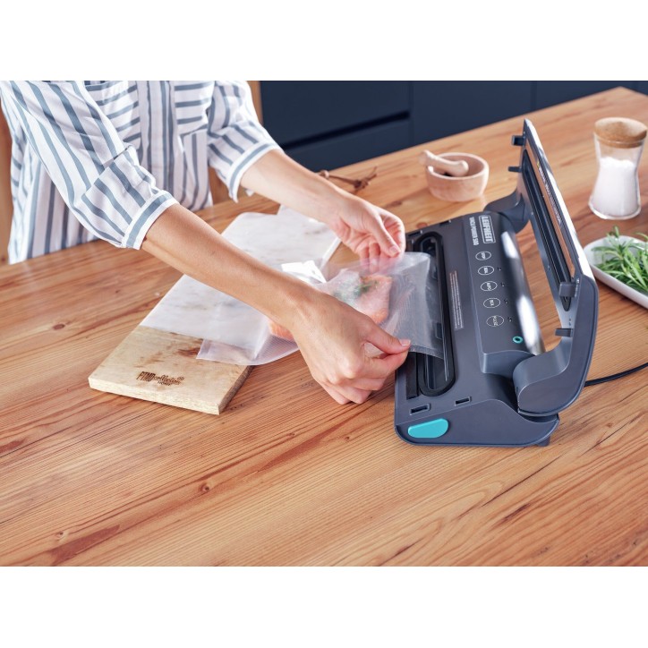 2 rouleaux sous vide 30x600cm Leifheit 3238 - Sac sous vide alimentaire pour la conservation & cuisson avec 56 étiquettes - San 2 rouleaux sous vide 30x600cm Leifheit 3238 - Sac sous vide alimentaire pour la conservation & cuisson avec 56 étiquettes - San