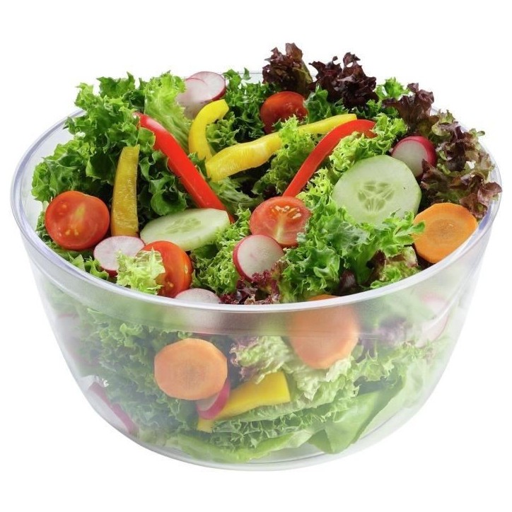 Essoreuse a salade Leifheit Trend 23069 - capacité de 4L - poignée ergonomique et mécanisme d'essorage a manivelle - blanc et Essoreuse a salade Leifheit Trend 23069 - capacité de 4L - poignée ergonomique et mécanisme d'essorage a manivelle - blanc et