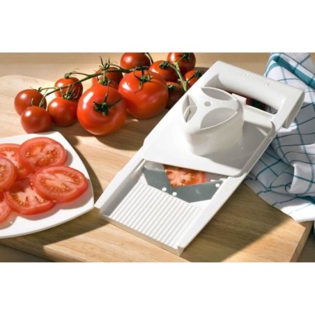 Râpe universelle Leifheit ComfortLine 23170 - râpe a légumes avec 5 grilles interchangeables - mandoline cuisine en acier ino