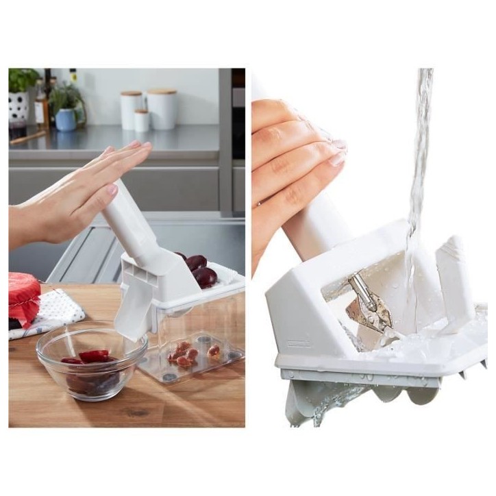 Dénoyauteur a prunes Leifheit 37300, dénoyauteur automatique avec lame en acier inox de haute qualité, utilisation rapide et Dénoyauteur a prunes Leifheit 37300, dénoyauteur automatique avec lame en acier inox de haute qualité, utilisation rapide et
