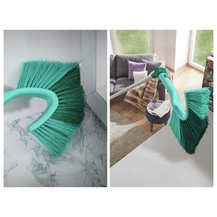 Tete de Loup Leifheit Dusty 41524, plumeau a poussiere pour un nettoyage efficace, balai brosse compatible avec manche Click Sys