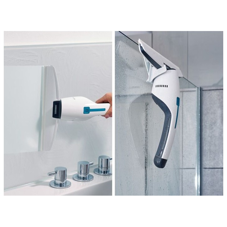 Aspirateur a vitres et salle de bains Leifheit Nemo 51035, lave vitres électrique avec boîtier étanche et support mural, blan Aspirateur a vitres et salle de bains Leifheit Nemo 51035, lave vitres électrique avec boîtier étanche et support mural, blan