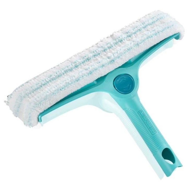 Lave-vitres 4-en-1 avec molleton microfibres Leifheit 51320, raclette vitre 32cm avec fonction de nettoyage brevetée du cadre Lave-vitres 4-en-1 avec molleton microfibres Leifheit 51320, raclette vitre 32cm avec fonction de nettoyage brevetée du cadre