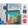 Lave-vitres 4-en-1 avec molleton microfibres Leifheit 51320, raclette