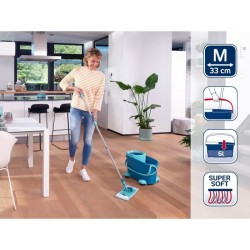 Set lave sol avec seau essoreur a roulettes Leifheit Clean Twist Ergo
