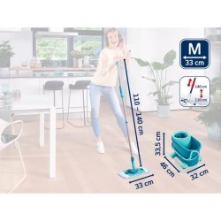 Set lave sol avec seau essoreur a roulettes Leifheit Clean Twist Ergo