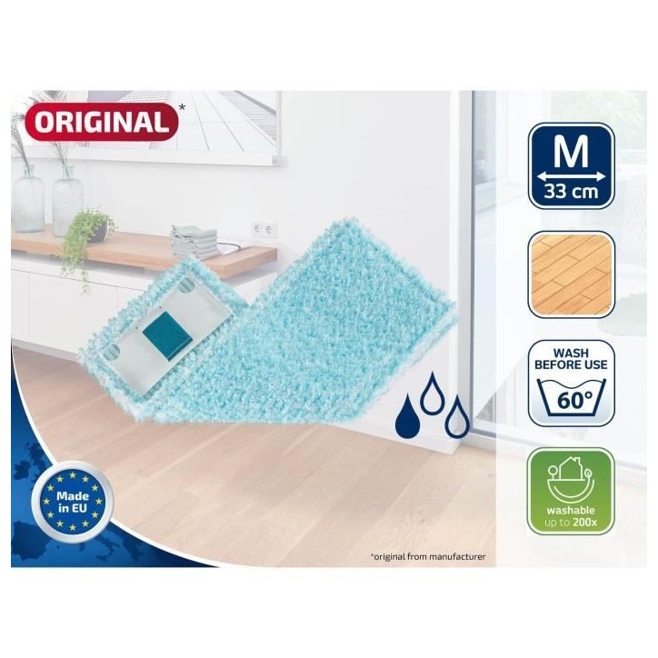 Housse super soft Leifheit 52122, housse de rechange pour balai serpilliere Clean Twist M Ergo / PowerClean, parquets, 1 piece Housse super soft Leifheit 52122, housse de rechange pour balai serpilliere Clean Twist M Ergo / PowerClean, parquets, 1 piece