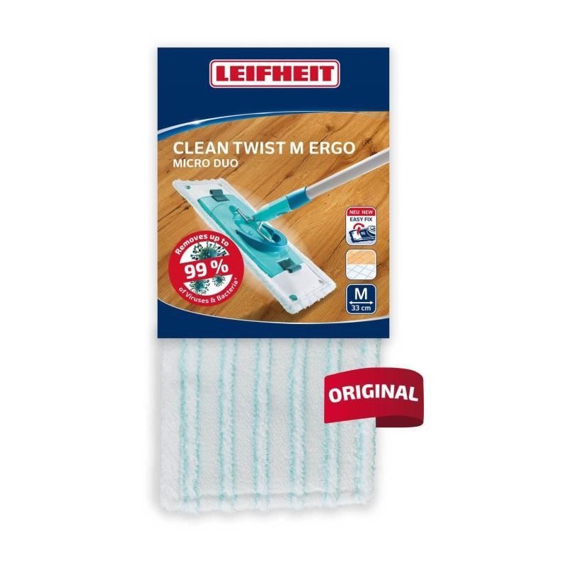 Housse micro duo Leifheit 52123, housse de rechange pour balai serpill Housse micro duo Leifheit 52123, housse de rechange pour balai serpill